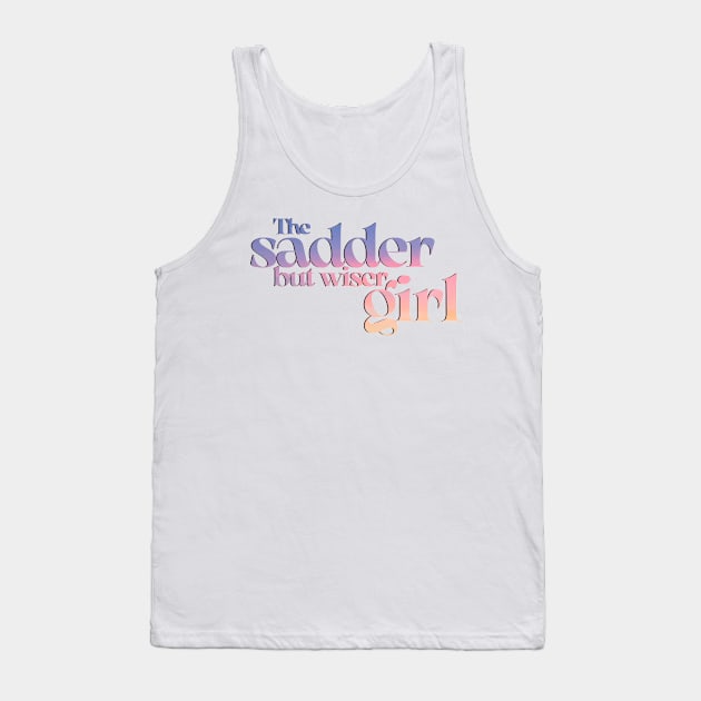 The Music Man Broadway The Sadder but Wiser Girl Tank Top by baranskini